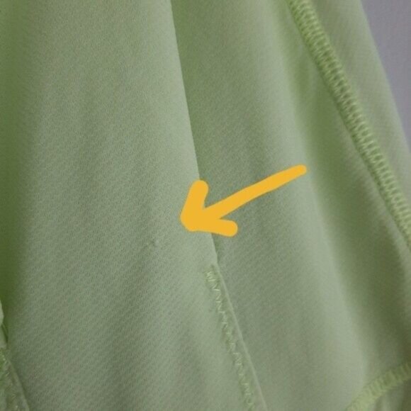 LULULEMON Neon Green Tank Top Draped Back Sz 4 Flawed - Picture 10 of 12